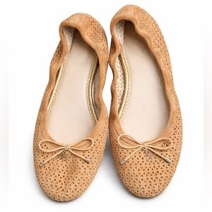 Sam Edelman Tan Perforated Felicia Ballet Flats